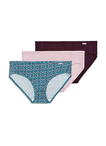 Image of Jockey Women's Underwear Supersoft Bikini - 3 Pack, Faded Mauve /Orante Tile /Pinot Noir, 9