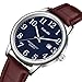 Kakabi Watch for Men, Easy Reader Unisex Analog Quartz Waterproof Wristwatch with Date and Leather Band, Casual Simple Fashion Mens Watches Gift