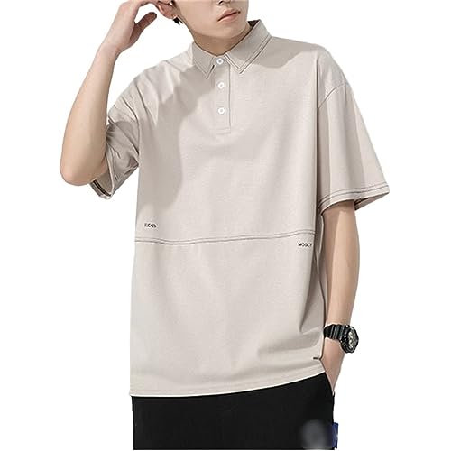 T-shirt japonais col montant manches courtes, haut décontracté respirant pour homme et femme