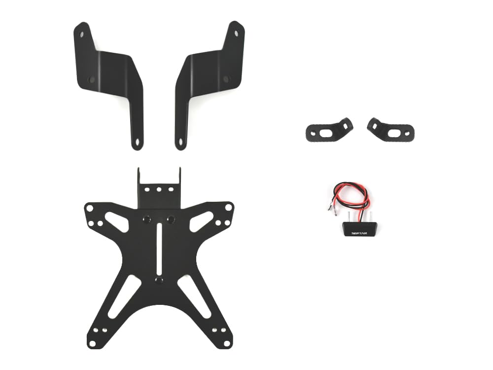 PORTATARGA SPORTIVO REGOLABILE compatibile con CF MOTO 800 MT-X 2025-2026 per frecce originali | SEPTAR