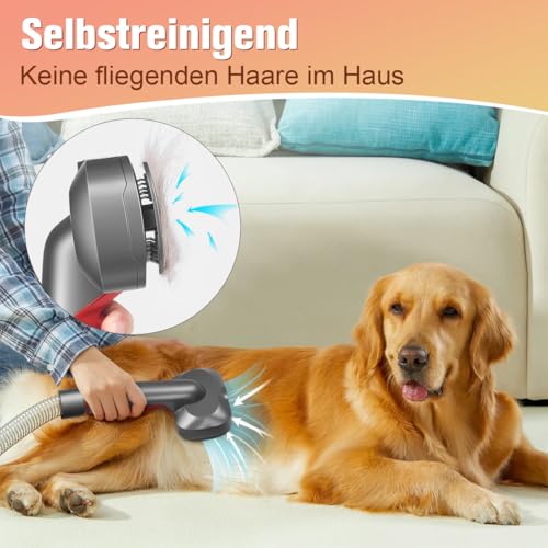 MoPei 2 in 1 Hundehaar Staubsaugerbürste Kompatibel mit Dyson Gen5 V15 V12 V11 V8 V7, ideal zum Entfernen von losen Haaren, Hautschuppen, Unterwolle und Verfilzungen