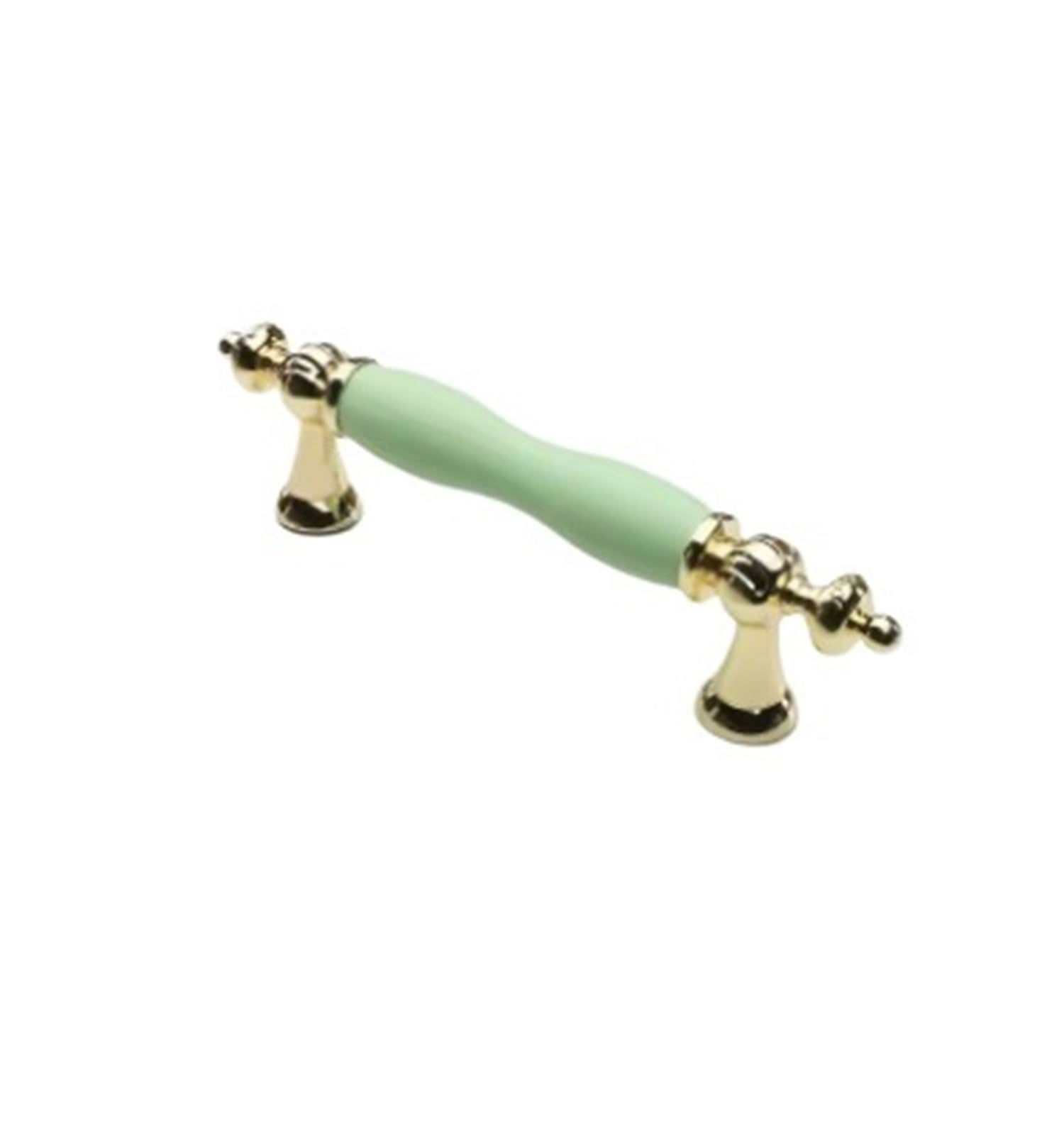 Kifsdlf Green-C96mm Ceramic Furniture Handle Golden Wardrobe Cabinet Handles Closet Door Knob Dressing Drawer Pull Hardware For Cupboard Wardrobes Furniture(Green-C96mm)