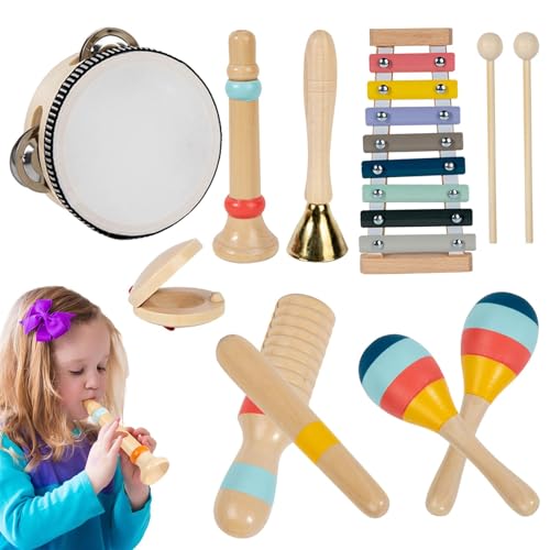 Instruments de percussion en bois : ensemble de musique pour éveil des tout-petits