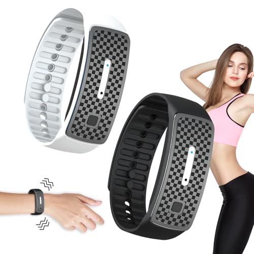 2Pcs Josfit Ultrasonic Wristband Ultrasonic Titanium Wristband 2024 New Titanium Bracelets Waterproof Adjustable Bracelets for Men Women