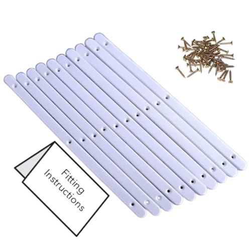 Prime Products UK White Plastic Drawer Runners with Screws