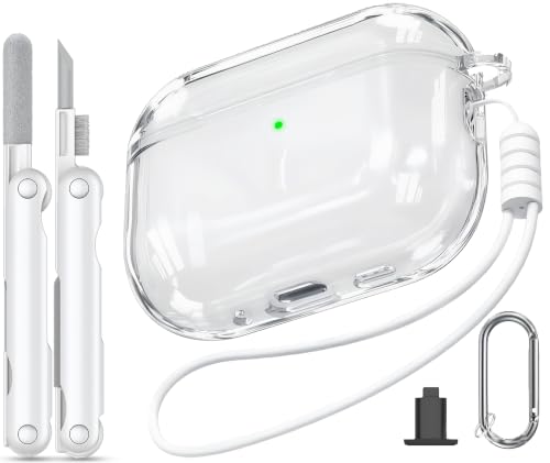 for Airpods Pro 3 Case Clear (2025) Joremx Soft TPU Highly Transparent Case Cover for AirPods Pro 3rd Generation Case Anti-Yellowing with Cleaning Kit/Keychain/Lanyard for Men Women Girly Boys