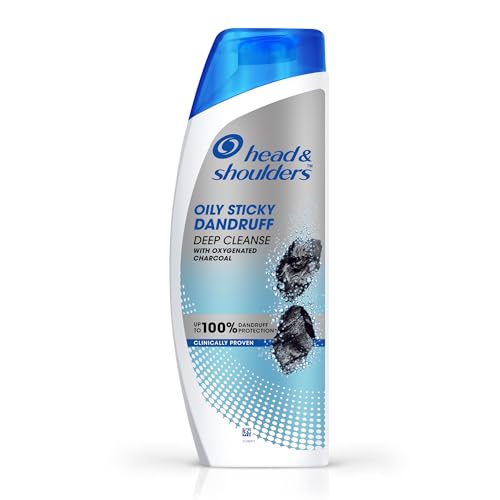 Image of Head & Shoulders Deep Cleanse Anti Dandruff Shampoo with Oxygenated Charcoal, Fights Oily & Sticky Dandruff, Upto 100% Dandruff Protection, 340 ml