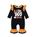 Dasongff Halloween Combinaison pour Bébé Garçons Filles Barboteuse à Manches Longues Imprimé, Pantalons Volants Longues Tenues 3-12 Mois, Tenue Halloween Bébé