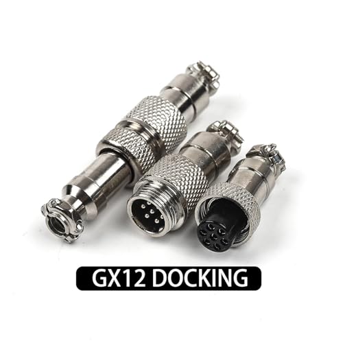 Conector GX12 de 4 pines tipo tope aviación macho hembra de 12mm 3
