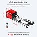 Mini Lathe, WM101A Mini Wood Lathe Machine, 24VDC 96W Power Lathe, Small Benchtop Lathe with Wood Turning Lathe Tools Kits, Infinitely Variable Speed, Professional for DIY Woodworking.