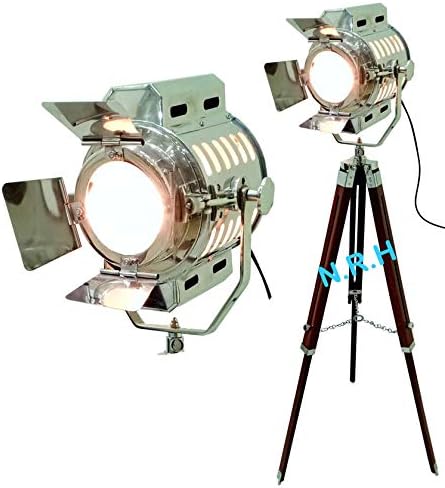 Designer Nautical Spotlight Tripod Floor Lamp Merige Hall & Office Decor