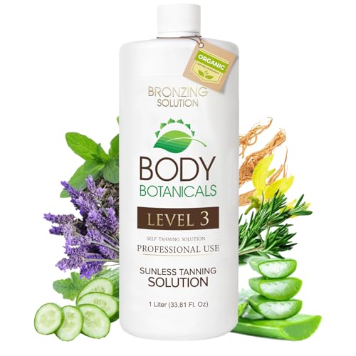 Body Botanicals, Professional Sunless Tanning Spray Tan Solution, Organic Essential