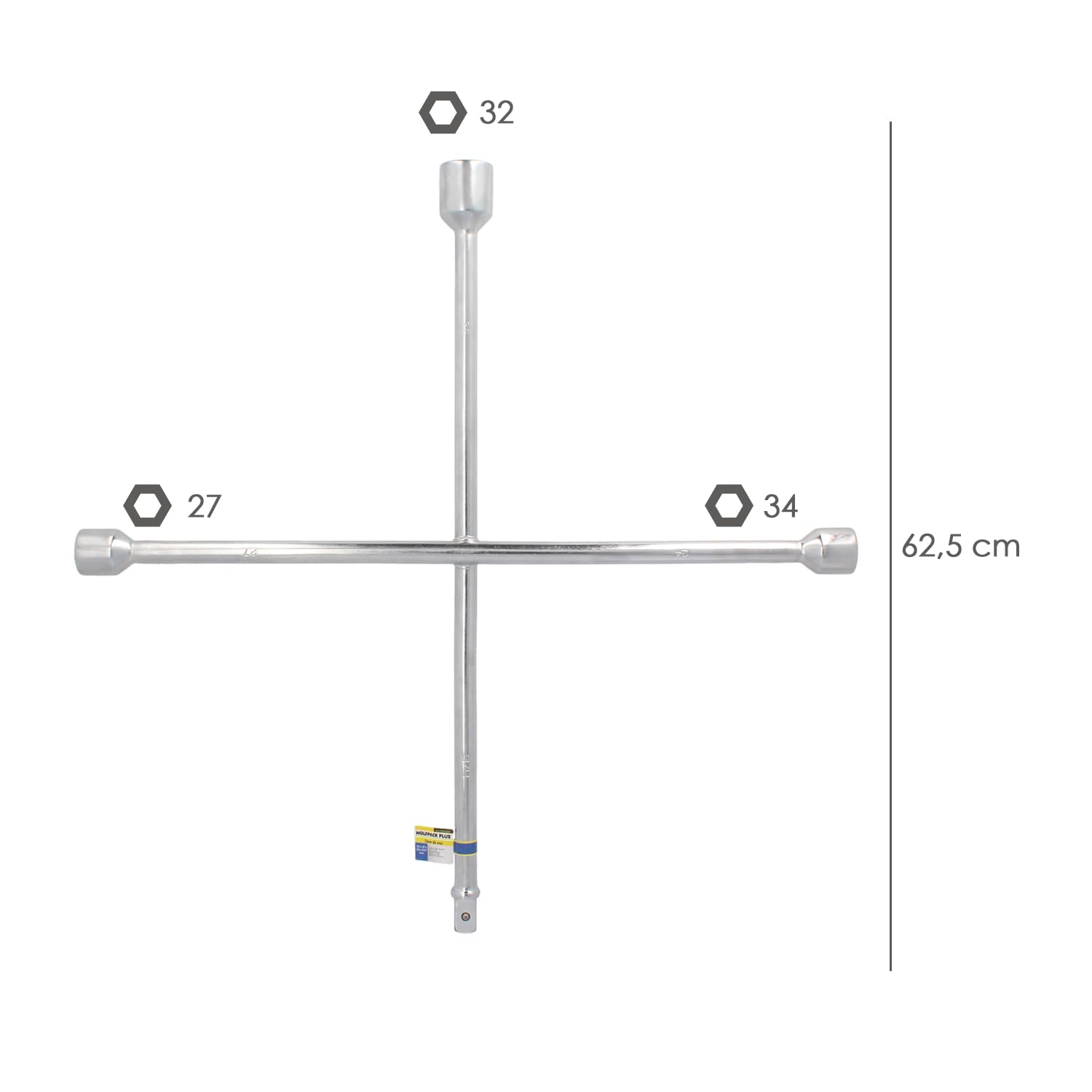 Llave Cruz Wolfpack 24x27x32 mm. y 3/4" Para Camión.