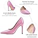 Elisabet Tang Women's High Heels Pumps Closed Pointed Toe Stiletto 4inch Heels Classic Office Special Dressy Wedding Pump Shoes Pink Patent 9