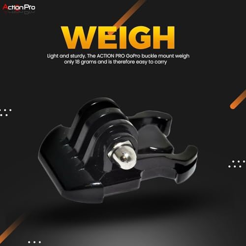 Image of Action Pro Quick Release Basic Mount with Screw, Compatible with GoPro 13 /12 /11 /10 /9 /8 /7 /6 /5 /4 /3+ /3, SJCAM, Yi, Insta360, Eken, Noise Play & Other Action Cameras (Pack of 4)