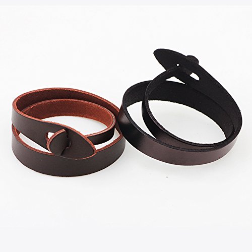 Diamondo Wrap Cuff Bracelets Fashion Men Women Twine Pu Leather Bracelet (Brown) #TOP3
