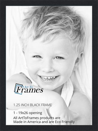 ArtToFrames 19x26 inch Black Picture Frame, 2WOMFRBW72079-19x26