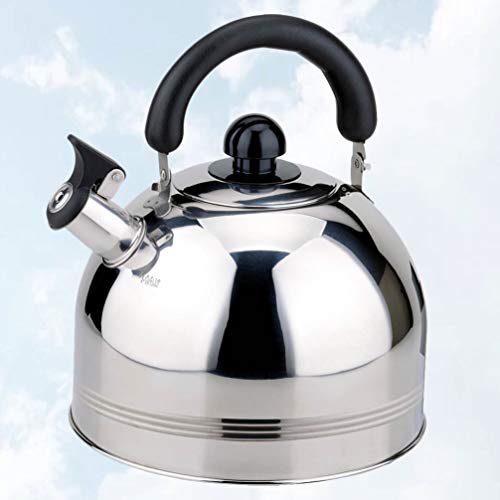 HEMOTON 1 peça de chaleira 6L de grande capacidade de aço inoxidável 6L com apito doméstico para coz