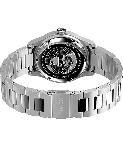 Image of Timex Waterbury 39mm Men's Analog Watch | Durable Stainless Steel Case | Day and Date Window | Durable Design | 100M Water Resistance