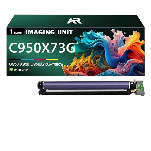 C950 X950 Imaging Unit Compatible for Lexmark C950 X950 C950X73G Yellow Drum Units Work for Lexmark C950 C950de X950 X950de X952 X952dte X954 X954dhe Printer