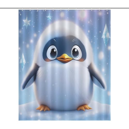 Rideau de douche manchot en polyester lavable 152x183cm
