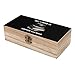 All I Need Is Coffee And Book Wooden Storage Box Small Keepsake Jewelry Organizer with Hinged Lid And Front Clasp