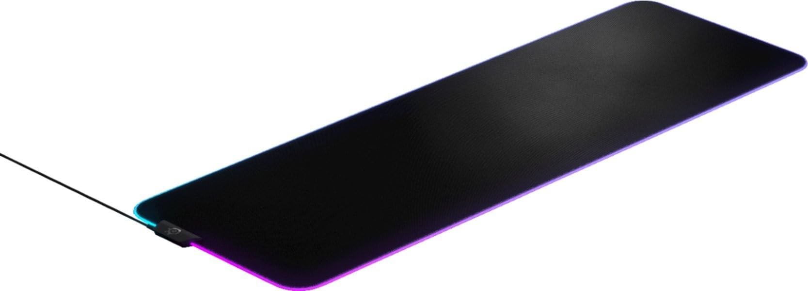 SteelSeries Aerox 5 Wireless - Souris Gaming perforée RGB - Design Ultra-léger et étanche & Tapis de Souris de Jeu en Tissu QcK Prism - Éclairage RGB à 2 Zones