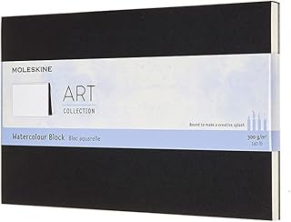 Moleskine Art Watercolor Block, Hard Cover, Large (5