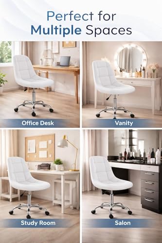 Image of Modern Egg Shape Bar Stool with 360 Swivel | Height Adjustable Bar Chair | Counter Stool & High Chairs | Comfortable for Home, Office, Restaurant Bar, Cafe & Cash Counter - (White)