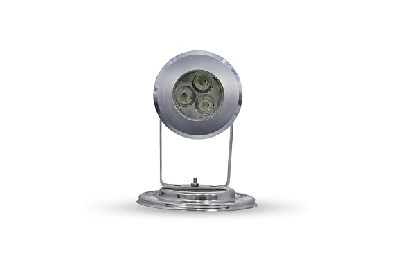 A K Lighting 3 LED 3 WATT Full SS Body Ring Type Fountain Light | Underwater Waterproof Fountain Stand Light. (Green)