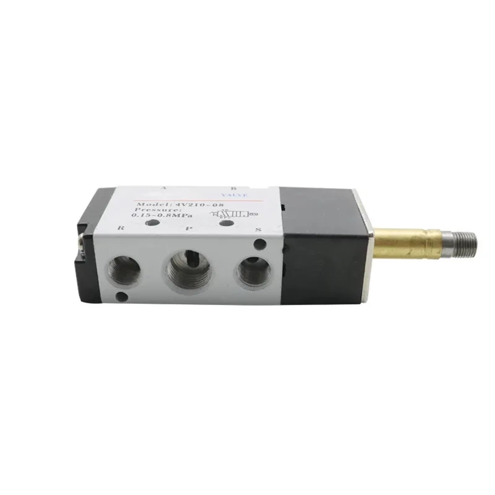 Válvula Solenoide eléctrica neumática, válvula magnética de Gas y aire con Control de 5 vías y 2 posiciones, 12V, 24V, 220V, bobina de voltios, accesorios for mangueras de 4mm-12mm(Rot,DC12)