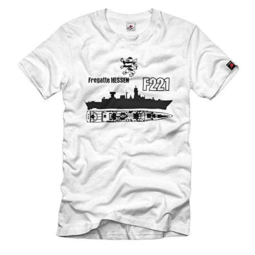 T-shirt Fregatte Hessen F221 Bundeswehr Blanc 5XL