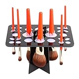 Docolor メイクブラシスタンド 折りたたみ式 化粧筆を干す 乾燥スタンド ブラシスタンド収納 ブラシ 入れ 立てる メイクブラシホルダー ブラック