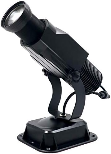 WAJECT LED Logo GOBO Projector with Manual Zoom Light Including Free Custom Glass GOBO to Project Image Indoor for Company Store Wedding Event Advertising Restaurant (Black)