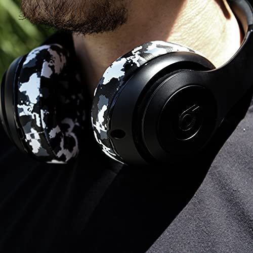 Wc Wicked Cushions Replacement Ear Pads For Beats Studio 2 & 3 (B0501, B0500) Wired & Wireless | Does Not Fit Beats Solo | Softer Pu Leather, Enhanced Foam & Stronger Adhesive | Snow Camo #TOP5
