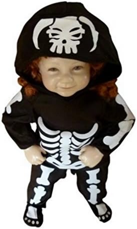 Skeleton halloween costume-s, for newborn-s, infant-s, baby girl-s, boy-s, bone-s fancy dress-up, disguise, skeletal outfit-s, F70 Size: 9-12 mths