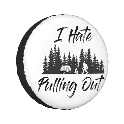 Image of I Hate Pulling Out Spare Tire Cover Weatherproof Universal Wheel Protectors Camper Tire Covers for Rv Trailer SUV, Truck Travel Trailer Accessories (14 inch)