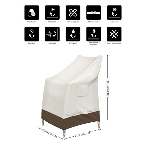 Amazon Basics High-Back Chair Outdoor Patio Furniture Cover, 35 X 28 X 35 Inches #TOP4