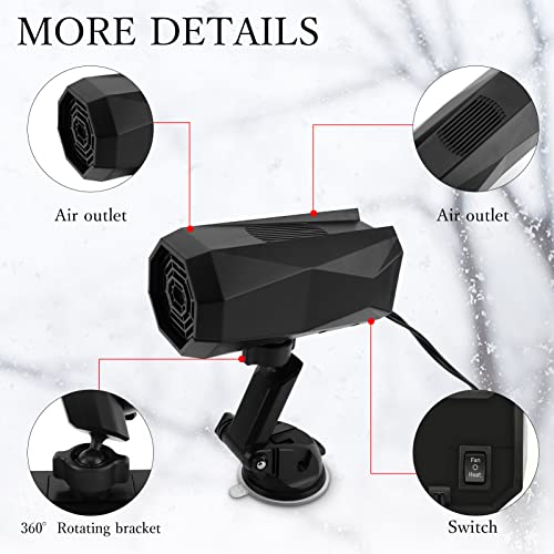 Car-Heater-Wjiang-2-in-1-Portable-Car-Heater-Fan-12V-150W-Defogger-Demister-Fan-Windshield-Defroster-360-Rotation-Automobile-Heater-Warmer-for-Winter-Snow-Removal-Fast-Heating-Defrost-Defogger
