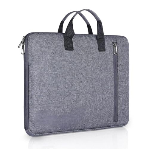 Image of Laptop Sleeve Bag 15.6 Inch with Carry Handle & Front Zipper Pocket - Water Resistant Laptop Carrying Case Computer Sleeve Compatible with HP Dell Lenovo Asus Acer Notebook for Men & Women Grey