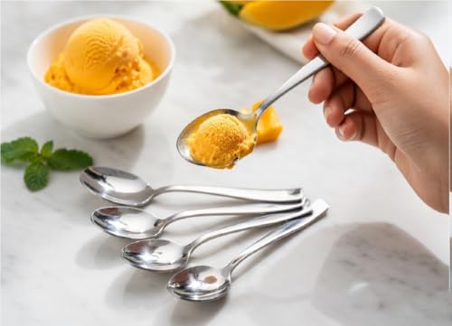 Image of Kanshita's Rasoiware Stainless Steel Tea Spoon Set | Pack of 6 | Durable & Food-Grade Cutlery