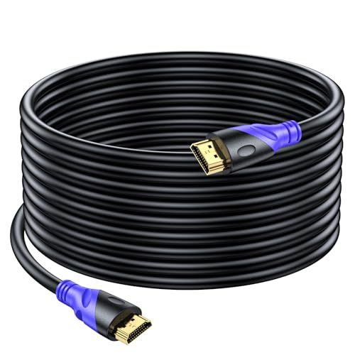 Rommisie Câble HDMI 4K/60HZ 10m (HDMI 2.0, 18 Gbit/s) Connecteurs Plaqués or Ultra Haut Débit, Retour Audio Ethernet, Compatible avec Blu - Ray, Playstation, Ordinateur Portable, PS34/5, PC, HDTV