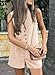 PRETTYGARDEN Summer 2 Piece Outfits Sets for Women Button Down Deep V Neck Vest Waistcoat Sleeveless Tops Shorts with Pockets (Beige,Medium)