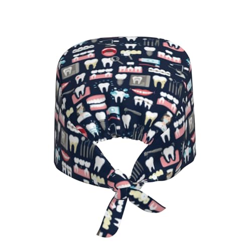 Image of Surgical Caps Men Women, Scrub Cap with Sweatband Adjustable