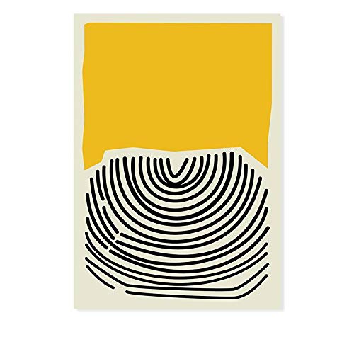 Affiche impression sur toile abstraite moderne salon déco géométrique rouge bleu jaune 15x20
