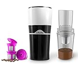 Pour Over Coffee Maker, Ohuhu Manual Coffee Maker With 3 Reusable K-Cups, Brew Coffee Drip Coffee Mug Portable Coffee Maker Coffee Percolator Perfect for Camping, Travel, Home and Office Fathers day