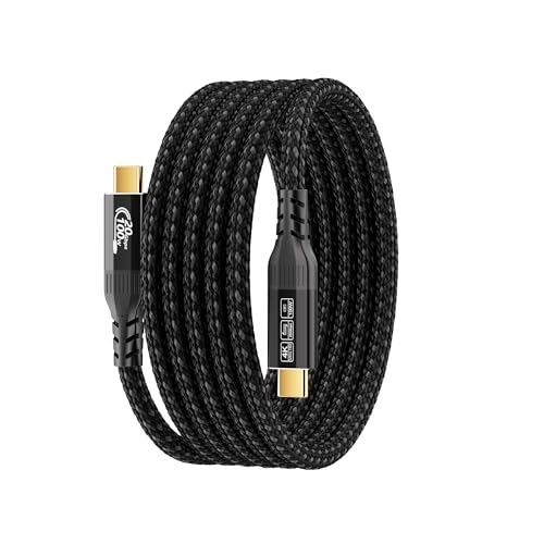 Image of 10FT Long USB C to USB C Cable Compatible with Thunderbolt 4 /3, USB 3.2 Gen 2 20Gbps High Speed Data Transfer, 100w Fast Charging & 4K@120Hz USB C Video Cable for Monitor, Hub,dispaly Cord