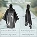 Eruaolytic Regenponcho Fahrrad Damen & Herren Schwarz – Wasserdichtes Regencape XXL Unisex mit Kapuze & Sichtfenster, Atmungsaktiv, Reflektorstreifen für Nachtfahrten & Outdoor