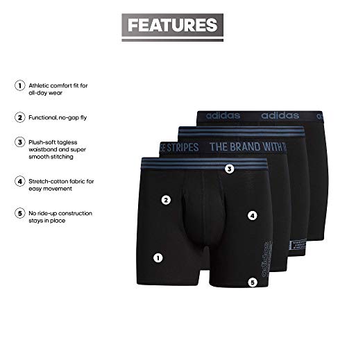 adidas Men's Core Stretch Cotton Boxer Brief Underwear 4-Pack2