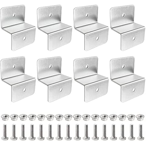 SHAVINGFUN Solar Panel Z-Holder,Pack of 8 bracket for solar panel,solar panel bracket,aluminium solar panel Z brackets,solar panel holder with nuts and screws for roofs,RVs,boats,walls Cover